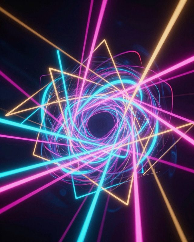 AI generated neon abstract artwork